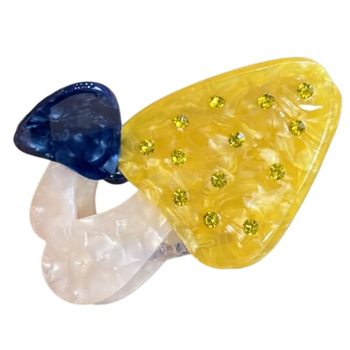 Strasssteine ​​Pilzhaarklauen Clip Starker Frühlingsclip Acetat Pferdeschwanzhalter Frauen Mädchen Lässiges Haar Formieren Accessoire von SELVFZ