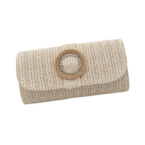 Strohklüftungen Geldbörse Frauen Umschlagbeutel Strohkreuzbodus Umhängetasche Handtasche Summers Strand Gewebt Clutches Handtasche Abend von SELVFZ