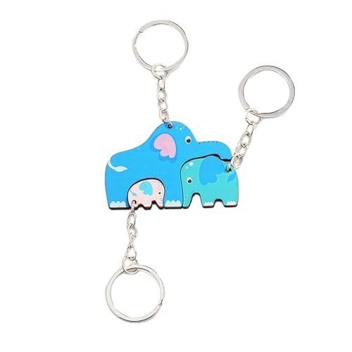Tierfamilie Schlüsselbund Puzzle Keyrings Set Stylish Keychain Set Für Hochzeits Geburtstag Geeignet von SELVFZ