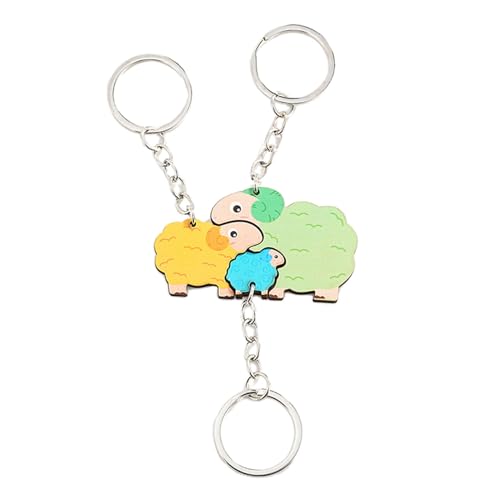 Tierfamilie Schlüsselbund Puzzle Keyrings Set Stylish Keychain Set Für Hochzeits Geburtstag Geeignet von SELVFZ