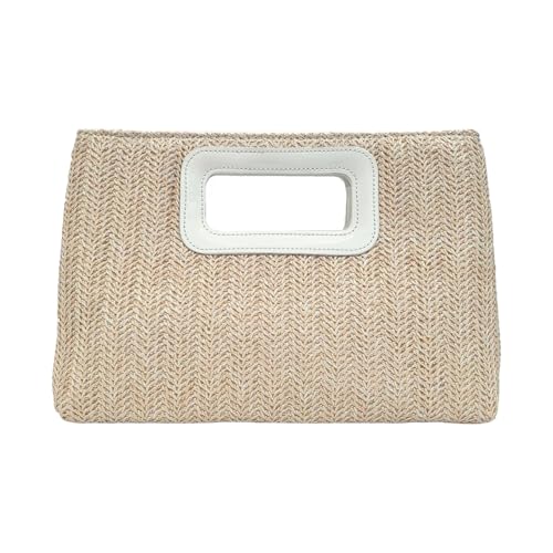 Top Clutches Handtaschen Für Frauen Strohabendbeutel Geldtaschen Schulter Crossbody Geldbörse Mit Goldenen Kettengeschenken Sommerstrandtasche von SELVFZ
