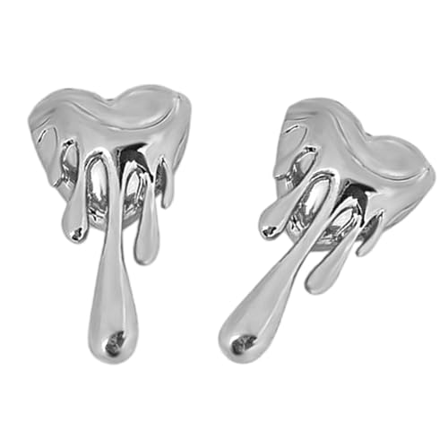 Vintage Styles Herzohrringe Moderne Legierungsohrringe Schmelzen Mit Schmelzenden Designs Für Alltägliche Glams Einzigartige Mode von SELVFZ