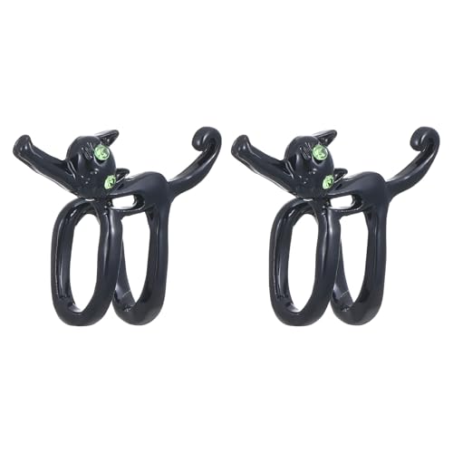 1 Paar Katzen Ohrclip Grüne Augen Ohrringe Multifirtional Ohrmanschette Mode Decors Legierungstextur Geeignet Für Den Täglichen Party Accessoire Schmuck Geeignet von SELiLe