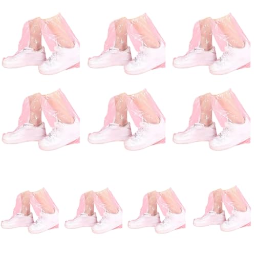 10 Paar Einweg Verdickte Kofferraumschuhabdeckung Wasserfestes Anti Schlupf Plastik Regenschuhe Überschuhe Für Kinder Für Erwachsene Schuhgeräte Zum Wandern von SELiLe