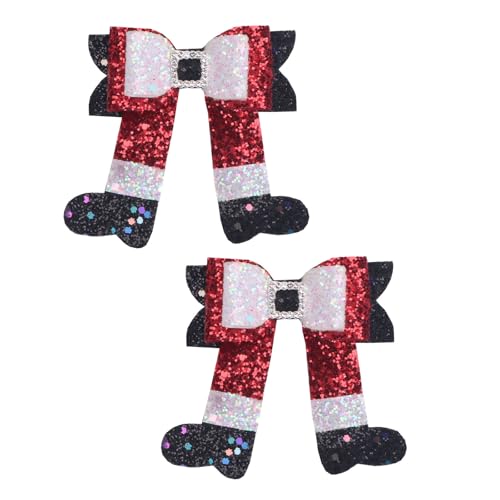 2 Stück Stiefelschleife Haarspange Haarspange Party Haarschmuck Weihnachten Schleife Haarspange Haarschmuck geeignet für Damen von SELiLe
