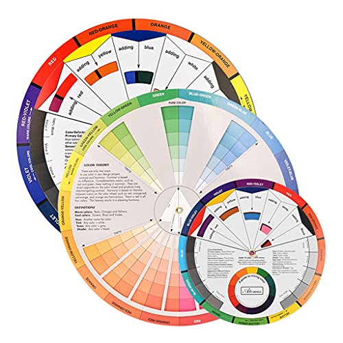 3 stücke Versorgung Farbe Rad Diagramm Papier Zubehör Professionelle Ausrüstung Pigmente Räder Pigment Rad von SELiLe