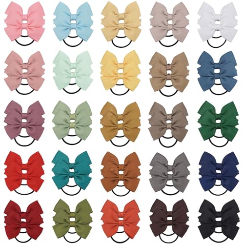 40 Stücke Elastizitätsrunzeln Haare Accesories Haarbindungen Mit Grosgrain Ribbon Für Babys Und Kleinkind von SELiLe