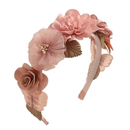 Blumen-Stirnband, Blumenkränze, Festival, Haarband, Braut-Kopfschmuck, modischer Party-Haarschmuck für Damen, Mädchen, Blumen-Stirnband für Mädchen, Damen, Fotoshootings, Rosa, Blau, Hochzeit, Braut, von SELiLe