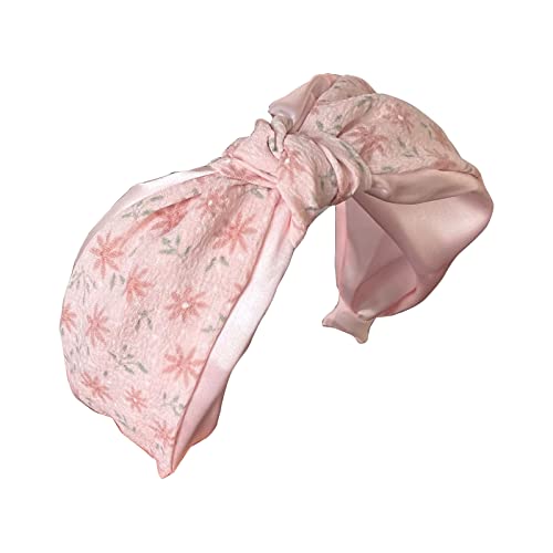 Breites Stirnband Rosa Stirnband für Frauen Geknotetes Gepolstertes Stirnband Rose Stirnband Knoten Stirnband Plissee Stirnband Rosa Stirnband von SELiLe