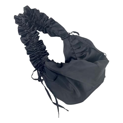 Crossbody Tasche Große Kapazität Leinwand Reise Und Arbeit Satchel Trendy Rüschendetails Und Kordelschluss Für Frauen Koreanische Mode Umhängetasche von SELiLe