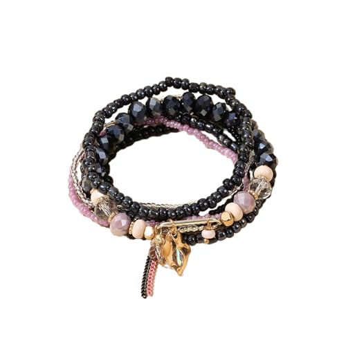 Dehnbare Glasperlen Armbänder Stapel Statement Armband Manschette Eleganter Schmuck Für Freizeit Und Party Tragen Perlen Stapel Statement Armbänder von SELiLe