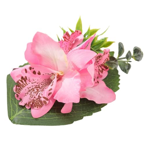 Einzigartige Blumförmige Große Haare Clip Künstlich Cymbidium Haar Barrettes Haare Schmücken Haarschmuck von SELiLe