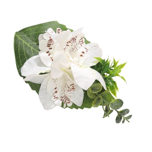 Einzigartige Blumförmige Große Haare Clip Künstlich Cymbidium Haar Barrettes Haare Schmücken Haarschmuck von SELiLe
