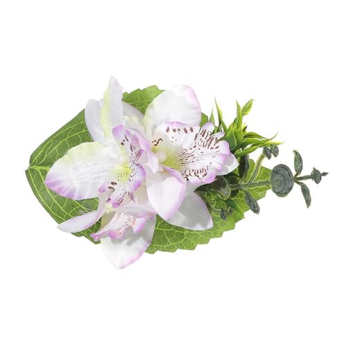 Einzigartige Blumförmige Große Haare Clip Künstlich Cymbidium Haar Barrettes Haare Schmücken Haarschmuck von SELiLe