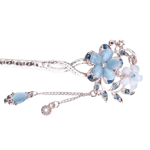 Eleganer Silberne Haarkleber Mit Crystal Filigree Buyao Für Frauen Mädchen Buyao Für Traditionelle Kopfbedeckungen Haarschmuck von SELiLe