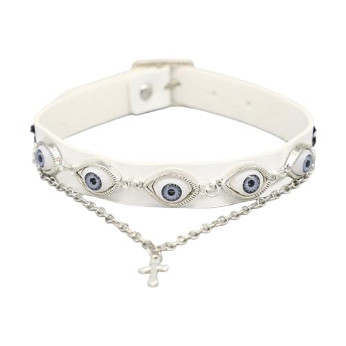 Fantasy Themed Devil Eye Choker Event Catching Cthulhu Devil Choker Accessoire Für Nachtclub Und Kostüm Tragen Robuste PU Leder Halskette von SELiLe