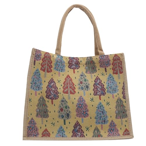 Fashion Umhängetasche Mit Charm Patchwork Baummuster Handtasche Große Kapazität Einkaufen Für Einfache Tragen Niedlicher Patchwork von SELiLe