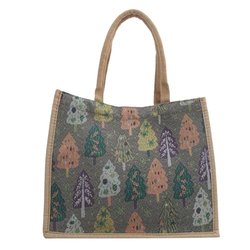 Fashion Umhängetasche Mit Charm Patchwork Baummuster Handtasche Große Kapazität Einkaufen Für Einfache Tragen Niedlicher Patchwork von SELiLe