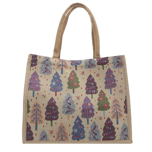 Fashion Umhängetasche Mit Charm Patchwork Baummuster Handtasche Große Kapazität Einkaufen Für Einfache Tragen Niedlicher Patchwork von SELiLe