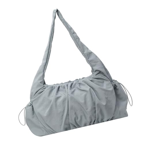 Frauen Modische Plissierte Umhängetasche Große Kapazität Feste Farbe Nylon Handtasche Unterarm Für Studenten Und Pendler Stilvolle Pendler von SELiLe