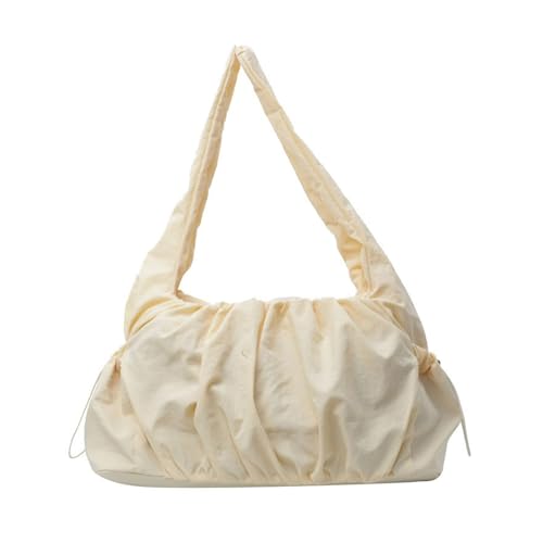 Frauen Modische Plissierte Umhängetasche Große Kapazität Feste Farbe Nylon Handtasche Unterarm Für Studenten Und Pendler Stilvolle Pendler von SELiLe