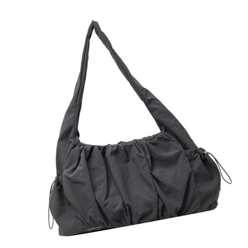 Frauen Modische Plissierte Umhängetasche Große Kapazität Feste Farbe Nylon Handtasche Unterarm Für Studenten Und Pendler Stilvolle Pendler von SELiLe