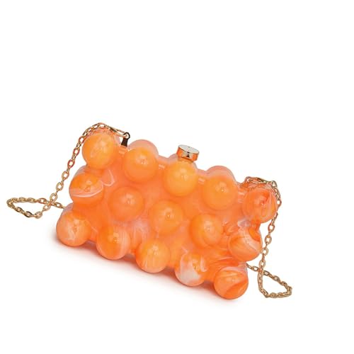 Frauen Umhängetaschen Blasen Acrylhandketten Gurtbox Abend Fashion Crossbod von SELiLe