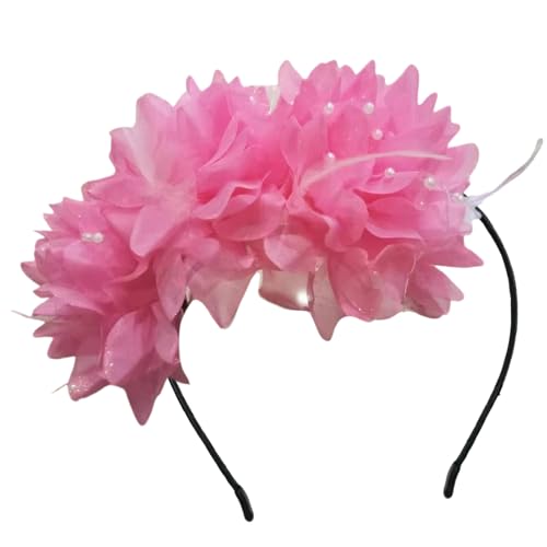 Gefütterte Blumenstirnband Übertriebene Blumenhaarband Haarstyling Accessoires Für Frauen Ästhetisches Formelles Bankett Haarhaus Abendkleid Kopfstück Kopfstück von SELiLe