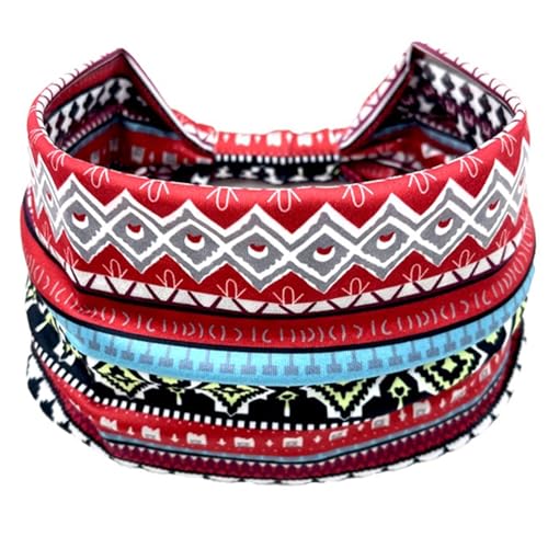 Geknotetes Stirnband für Damen, elastisches Bandeau-Sport-Kopfband, afrikanisches Haarband, rutschfest, dehnbar, Workout-Kopfbedeckung, Yoga-Stirnband von SELiLe