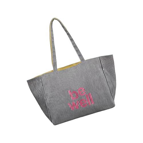 Gestreiftes Gestickter Umhängetasche Reversible Design Großer Kapazität Sollte Mit Weitem Bequemen Riemen Atmungsaktivem Gepolstertem Gurt Crossbody Geldbörse von SELiLe