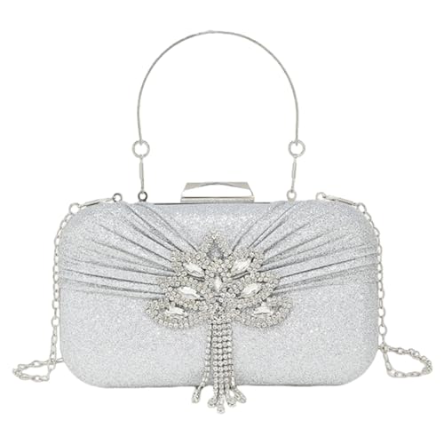 Glitzer Dekorierter Abendkasten Handtasche Abnehmbarer Umhängetasche Crossbody Geldbörse Für Soziale Versammlungen Abend Geldbörsen Für Frauen Formal von SELiLe