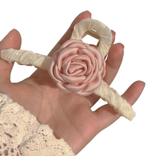 Haarklammer für Damen, rosa Blume, Y2K, süße Mädchen, niedlich, Kopfschmuck, Haarschmuck, Kamelie, Haarnadel, Haarklammer-Set für Frauen von SELiLe