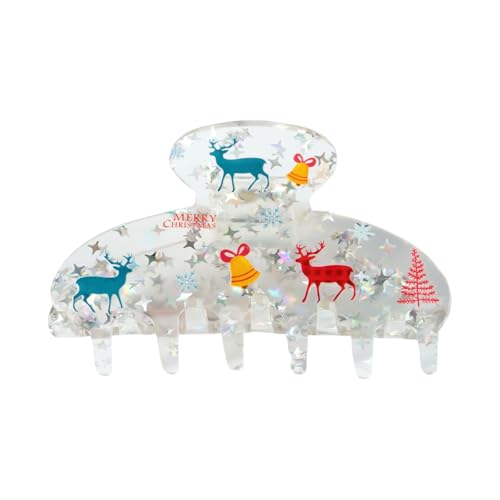Haarklaue Clip Weihnachten Themen Haart Jaw Klemmen Festliche Rentiere Haare Catch Barrettes Starke Haarnadel Für Mädchen Weihnachtshaarklamme Weihnachten Haarnadel Für Frauen Klaue Bulk von SELiLe