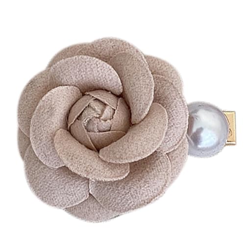 Haarnadeln mit Perlen und Kamelienblüten, für Mädchen, Filz, Blume, Make-up, Haarspange für Damen, Pferdeschwanz, Haarnadeln für Damen, Haarschmuck, Festival, Haarnadeln für tägliche Frisuren, Kamelie von SELiLe