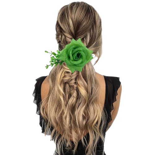 Haarreif mit grüner Blume, StPatrick Day, Feiertagskopfschmuck, irischer Nationalfeiertag, Festival-Requisiten, Feier-Haarband von SELiLe