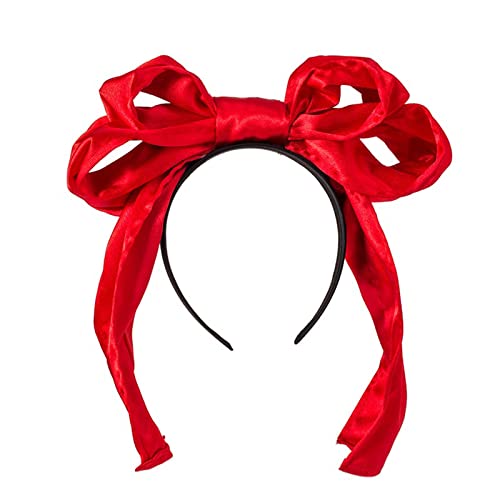 Kopfschmuck, Haarband, Kopfbedeckung, Kostüm, Haarschmuck, Cosplays, Stirnband, niedliche große Schleife, süße Haarreifen, große Schleifen, Stirnbänder für Damen, Weihnachten, für Mädchen, von SELiLe