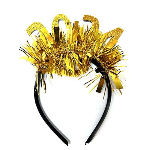 Lametta-Stirnband für Erwachsene, Weihnachtsdekoration, Neujahrs-Haarschmuck für Kinder, Teenager, Partygeschenk für Frauen, Festival 2024, Frohes neues Jahr, Stirnband von SELiLe