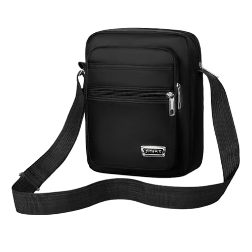 Männer Multipper Messenger Bags Multifunktionaler Gelegenheitsumhängetasche Leichter Satchel Crossbody Bags Business Men Messenger Multifunktional Multi Zipper Crossbody Tasche Freier Schulter von SELiLe