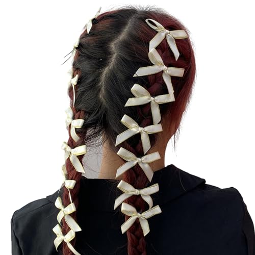 Mini-Haarspangen für Damen und Mädchen, kleine Haarspangen, einfarbig, Schleife, Haarnadeln, Haarschmuck, Schleife, Haarspangen, 15 Stück von SELiLe