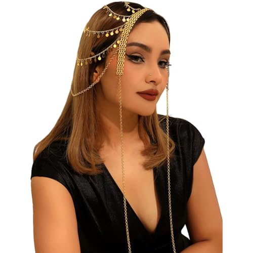 Münz Quasten Stirnbänder Stilvolle Frauen Kopfbedeckung Kreativer Kopfkette Geeignet Für Hochzeit von SELiLe