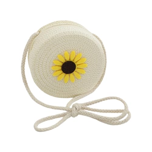 Natürliche Strohkreuzbody Tasche Für Kinder Mit Verstellbarem Riemen Kompaktes Design Für Münzschlüssel Essentielles Freundliches Münzbeutel von SELiLe