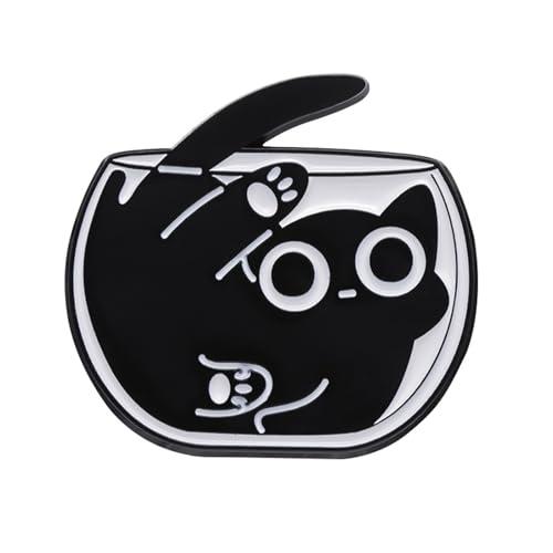 Packung Von 5 Modischen Schönen Katzen Muster Broschen Cartoon Tiernadel Robuste Legierung Für Jacken Hüte Und Alltäglich von SELiLe