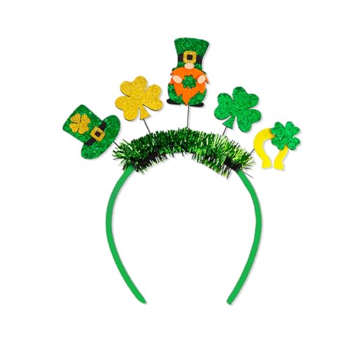 Patricks Day Stirnband für Erwachsene, glänzendes Glitzer-Puder, irische Pailletten, Festival, Party, Haarreif für Teenager, Kopfbedeckung, Pailletten, Stirnbänder für Mädchen, grüne Pailletten, von SELiLe