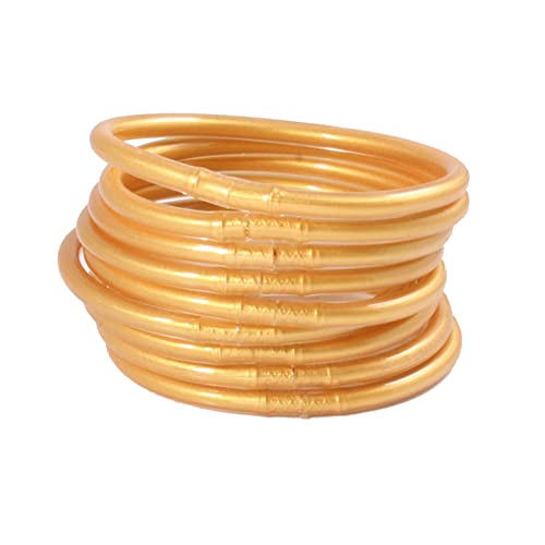 Plastik Silikonrohr Armbänder Gold Folie Gefülltes Armband Geeignet Für Weibliche Geburtstags Muttertag Braut Hochzeitsfeier Gold Folie Gefülltes Armband von SELiLe