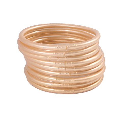 Plastik Silikonrohr Armbänder Gold Folie Gefülltes Armband Geeignet Für Weibliche Geburtstags Muttertag Braut Hochzeitsfeier Gold Folie Gefülltes Armband von SELiLe