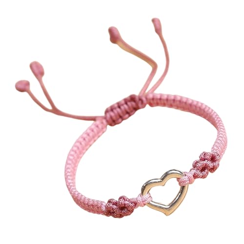 Praktische Mode Liebe Hören Sie Gewebtes Armband Für Frauen Hollow Heart Designs Elegante Stile Freundin Geschenke Schmuck Schmuck Einfaches Baumwollarmband von SELiLe