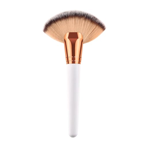 Praktischer Fächer-Make-up-Pinsel für Damen, Kosmetik, Concealer, Anwendung, weiche synthetische Borsten, Puder-Polierpinsel von SELiLe