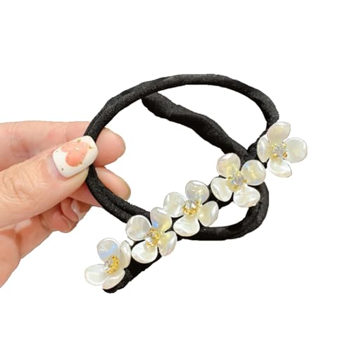 Praktischer Lockenwickler mit Schleife, stilvolle Lockenwickler, für Damen, Dutt, Vintage-Stil, Blume, DIY-Haar-Accessoires, Mädchen, elastischer Haarhalter von SELiLe