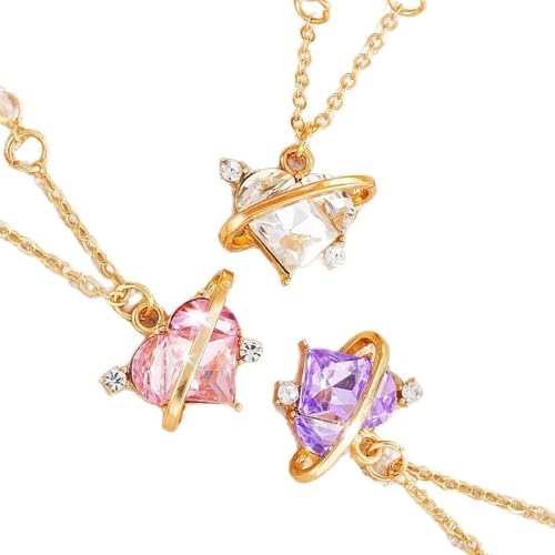 3 Pack Moderne Herzheize Halskette Kette Halskette Sparkly Hals Schmucklegierung Textur Für Frauen Und Mädchen Vorhanden von SELiLe