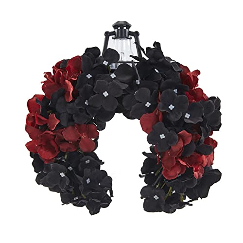 SELiLe Blumen-Gothic-Stirnband, Steampunk-Blumen-Dekorationen, Haarschmuck für Halloween, Foto-Requisiten, Gothic-Stil, Blumen-Stirnband, Kopfschmuck, Haarschmuck, Halloween, Fasching, Cosplays, Damen von SELiLe